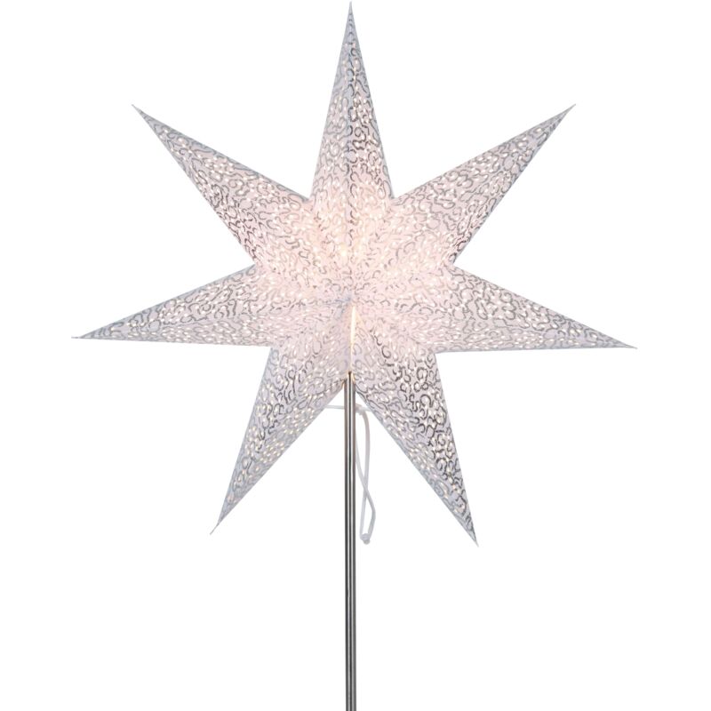 Star Trading - Star 236-83 Papierstern Antique mit Aufhängung 14.0x48.0x48.0 cm Weiß