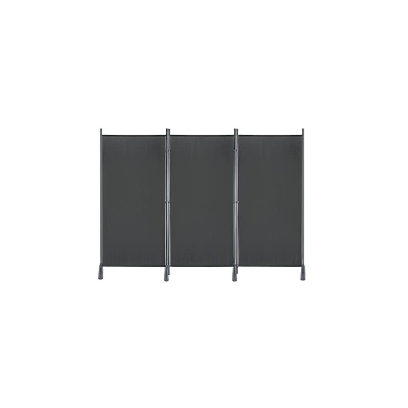 Paravent Flexibel Verstellbar Raumteiler Sichtschutz Anthrazit Raumteiler Stellwand 275 x 180 cm 3 Teilig Dunkelgrau YARDIN