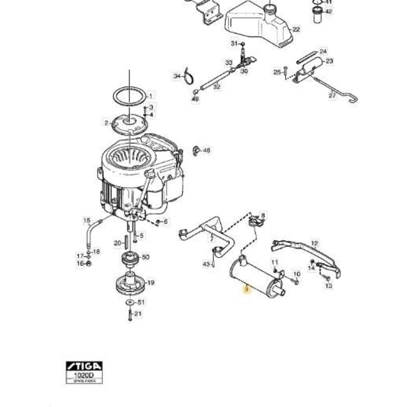 Park-Auspuff (Esc.diesel) Original Stiga - 1134-4952-01