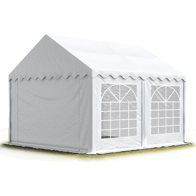 Party-Zelt Festzelt 3x5 m schwerentflammbar Garten-Pavillon -Zelt pvc Plane 750 n in weiß Wasserdicht