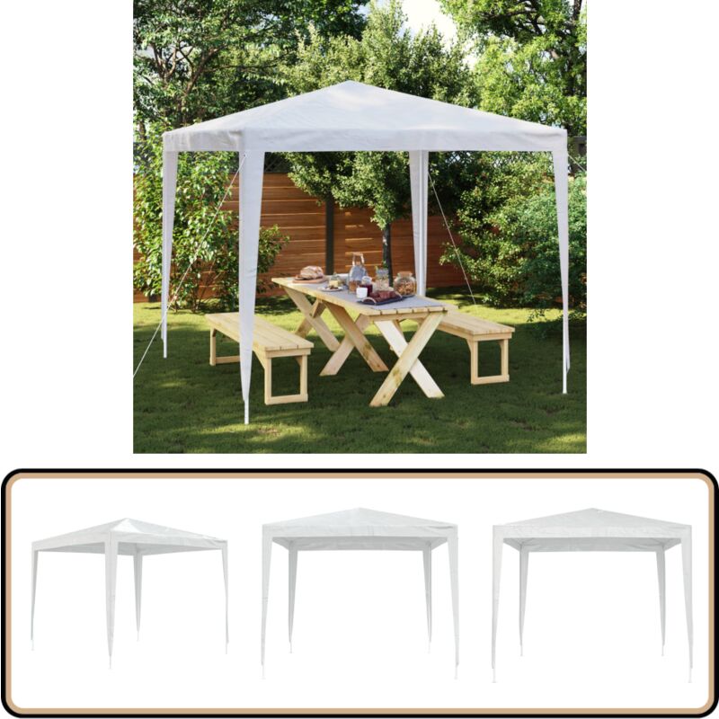 Vidaxl - Partyzelt 2,5 x 2,5 m Weiß - Partyzelt - Gartenparty - Outdoor Event - Festzelt - Grillplatz