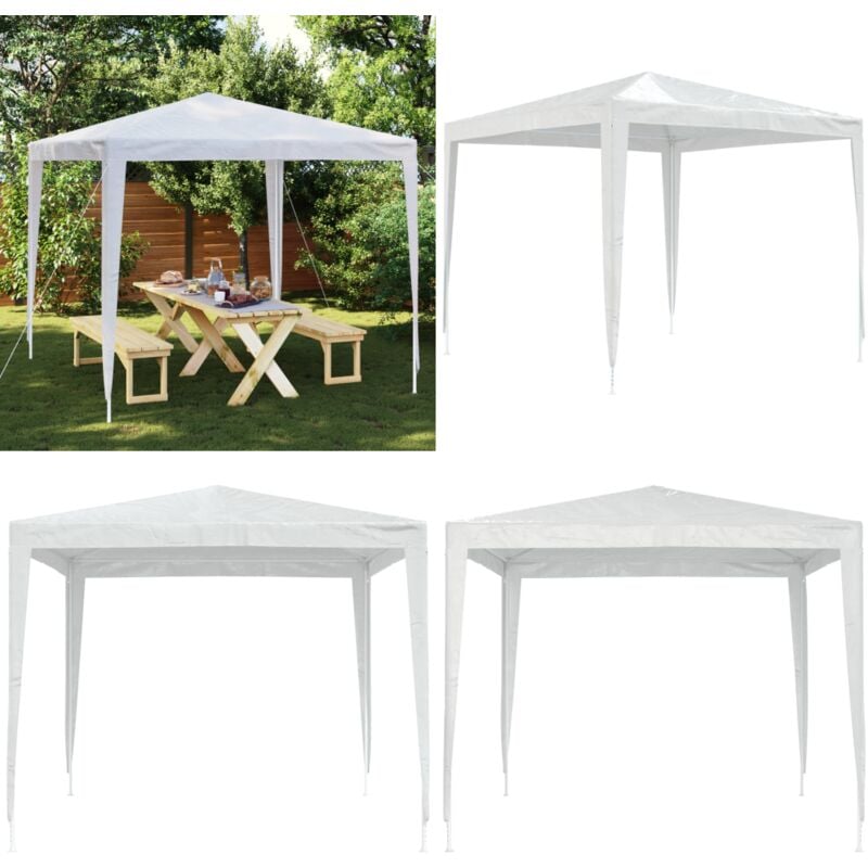 Vidaxl - Partyzelt 2,5 x 2,5 m Weiß - Partyzelt - Gartenparty - Outdoor Event - Festzelt - Grillplatz - Home & Living