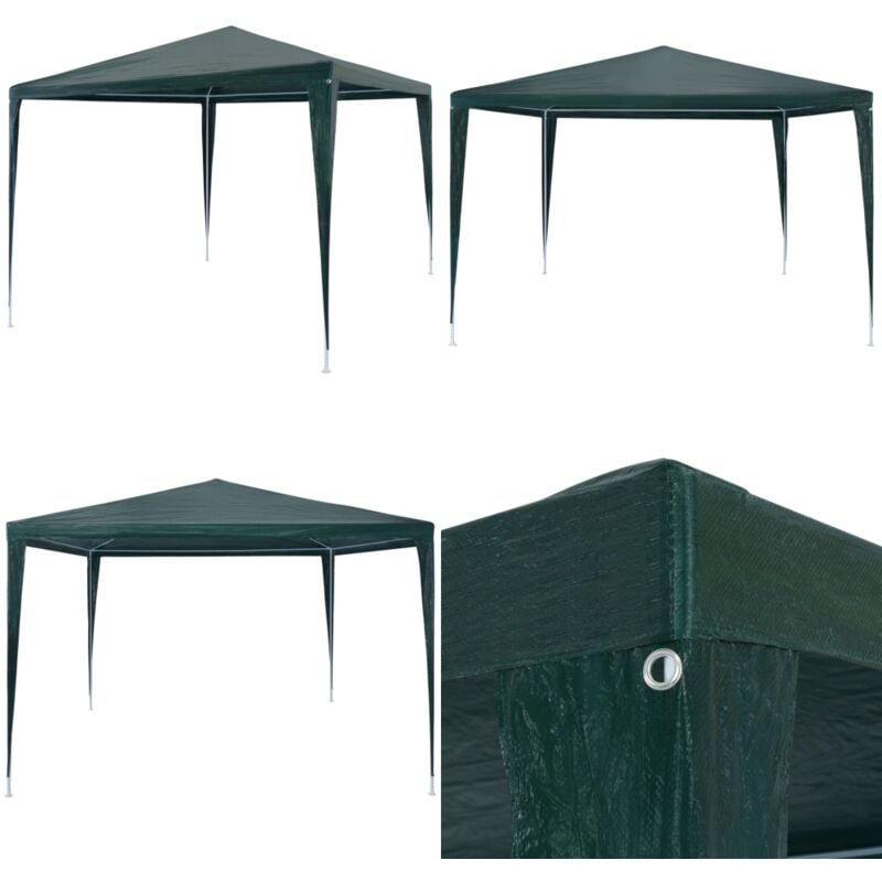 Vidaxl - Partyzelt 3x3 m pe Grün - Gartenzelt - Partyzelt - Pavillon - Gartenpavillon - Zelte - Home & Living