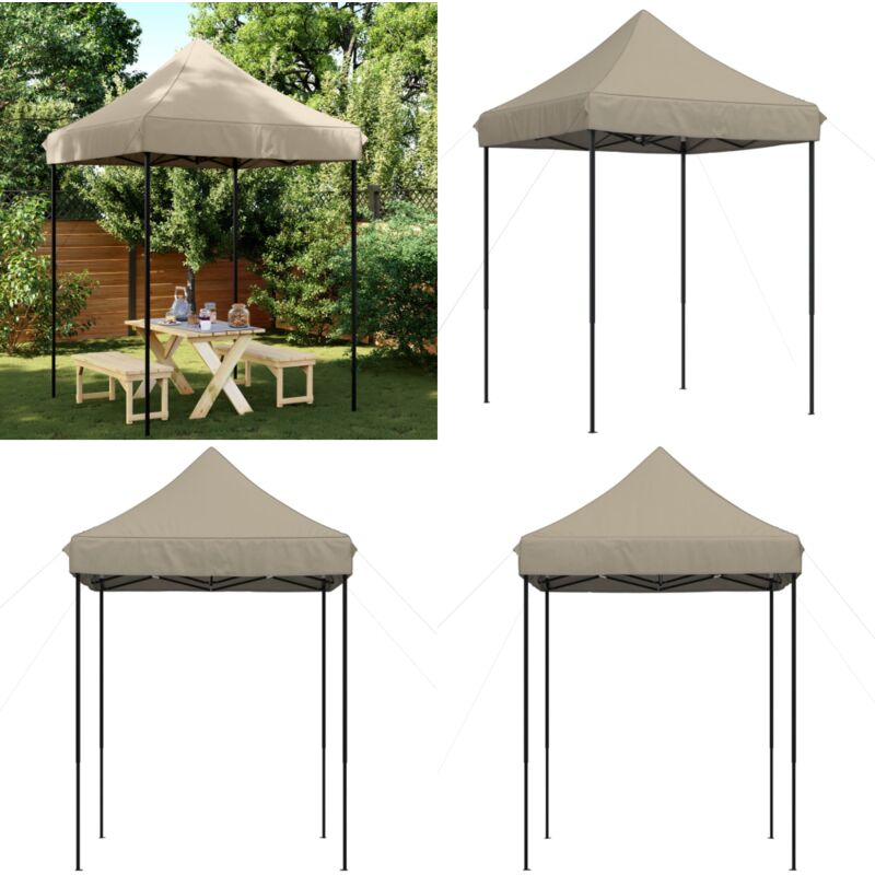 Vidaxl - Partyzelt Faltbar Pop-Up Taupe 200x200x306 cm - Outdoor-Pavillon - Gartenpavillon - Markise - Sonnenschutz - Festzelt - Home & Living