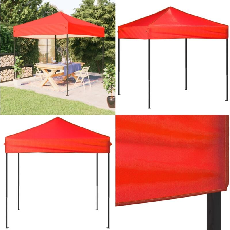 Partyzelt Faltbar Rot 2x2 m - Outdoor-Zelt - Partyzelt - Gartenzelt - Sonnenschutz - Wasserfestes Zelt - Home & Living