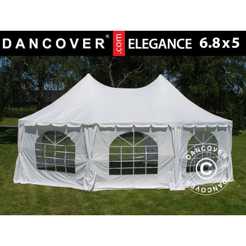 Partyzelt Pavillon Festzelt Dancover Elegance 6,8x5m, weiß