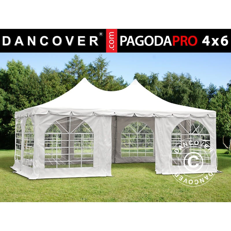 Partyzelt Pavillon Festzelt Dancover Pagoda pro 4x6m, pvc