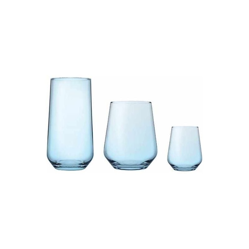 Pasabahce - Allegra Universal Mehrzweck-Wassergläser 3er-Set Geeignet für Wein, Säfte, Soda, 470 ml (Highball) 420015 Türkis