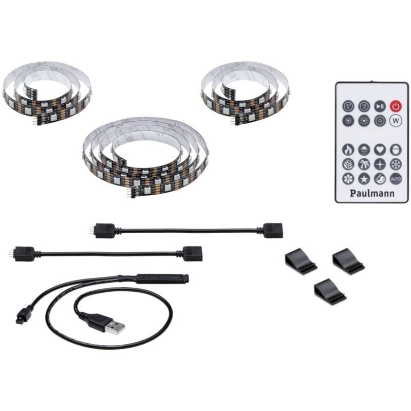 Paulmann Licht - Paulmann Entertain usb led Stripe 2m rgb dimmbar, für 55 Zoll Fernseher led Stripe