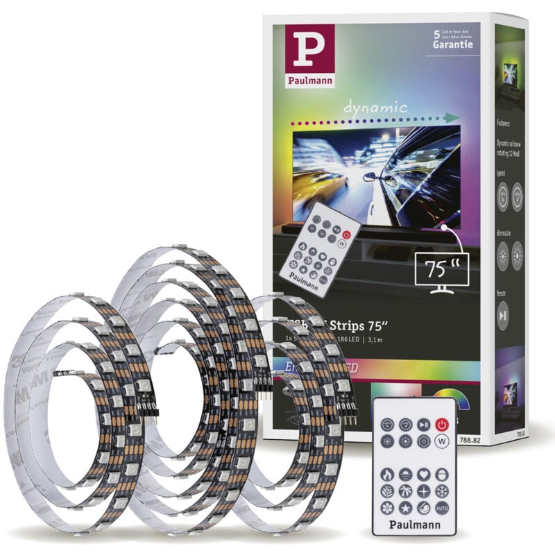 Paulmann Licht - Paulmann Entertain usb led Stripe 3,1 m rgb dimmbar, für 75 Zoll Fernseher led Stripe
