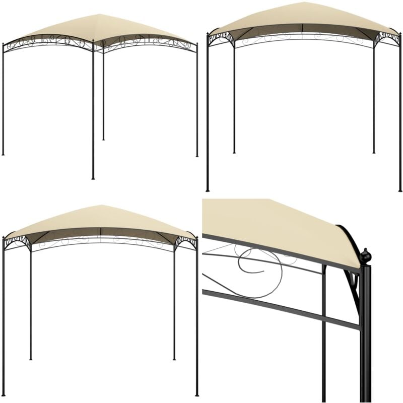 Pavillon 3x3x2,65 m Creme 180 g/m² - Gazebo - Pavillon - Gartenpavillon - Sommergarten - Partyzelt - Home & Living