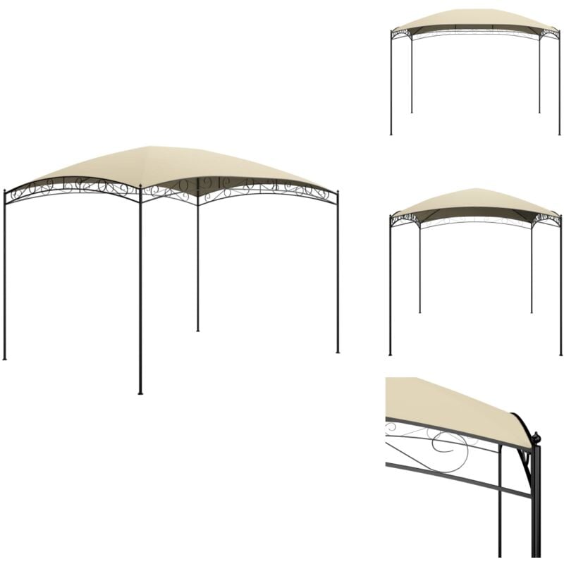Pavillon 3x4x2,65 m Creme 180 g/m² - Gazebo - Pavillon - Gartenpavillon - Sommergarten - Partyzelt