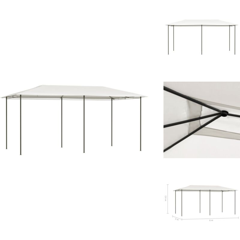 Pavillon 2,98x5,3x2,59 m Creme 160 g/m² - Pavillon - Gartenpavillon - Sonnensegel - Outdoor Möbel - Grillparty