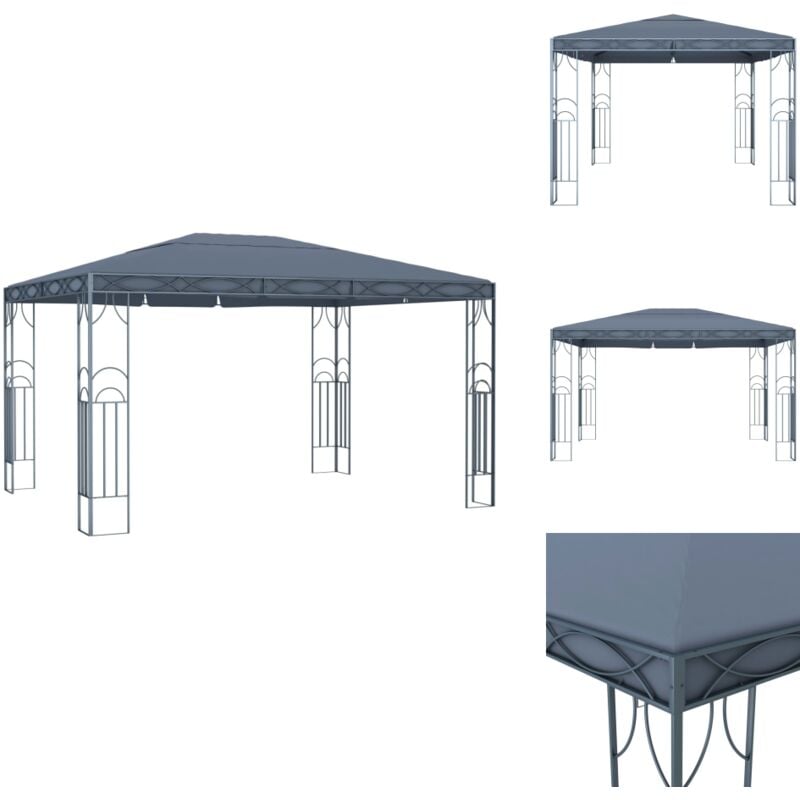 Vidaxl - Pavillon 400 x 300 cm Anthrazit - Pavillon - Gartenzelt - Sonnensegel - Außenbereich - Terrasse