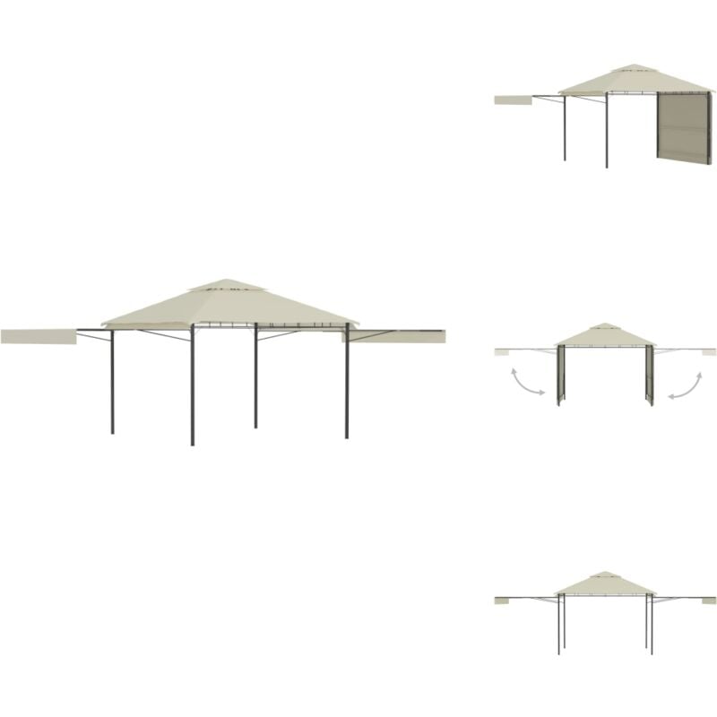 Vidaxl - Pavillon mit Doppelt Erweiterten Dächern 3x3x2,75 cm 180 g/m² - Pavillon - Gartenpavillon - Outdoor-Zelt - Partyzelt - Sommergarten
