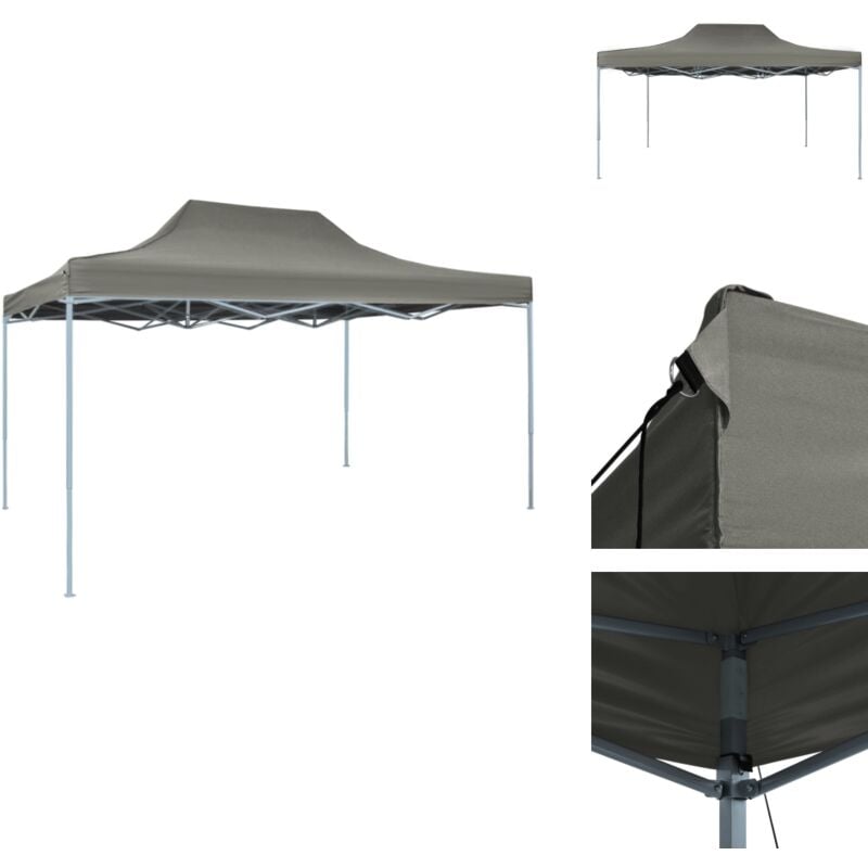 Profi-Partyzelt Faltbar 3×4 m Stahl Anthrazit - Outdoor Event Zelt - Partyzelt - Grillzelt - Markisen - Sonnensegel