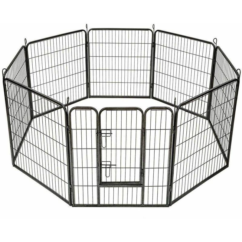 Pawhut - Bc-elec - 5663-1305 laufgitter welpenfreigehege welpenauslauf freigehege hundegehege laufstall 80X80CM