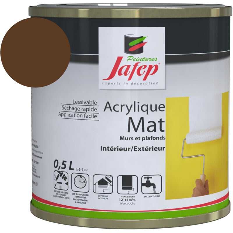 Matte Acrylfarbe Schokolade Jafep 0,5L 0,5 l