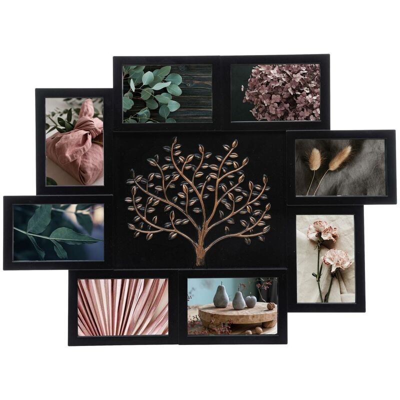 Collage Bilderrahmen David schwarz - H.46 cm - 8 Fotos