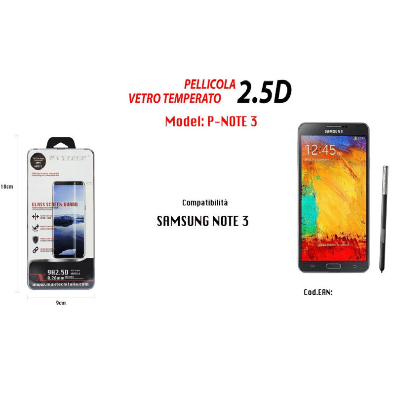 Trade Shop - Gehärtete Glasfolie für Samsung Galaxy Note 3 LCD-Schutz Maxtech P-Note 3 -