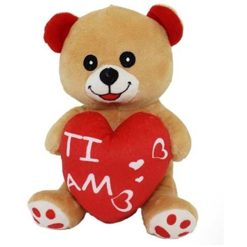 Trade Shop Traesio - Trade Shop - peluche orso orsetto mit kulturzeit amo 17 cm pupazzo regalo san valentino 68072 -