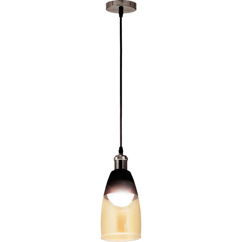 Decken Strahler Pendel Leuchte Hänge Lampe Design schwarz Glas champagner Beleuchtung Globo 15516