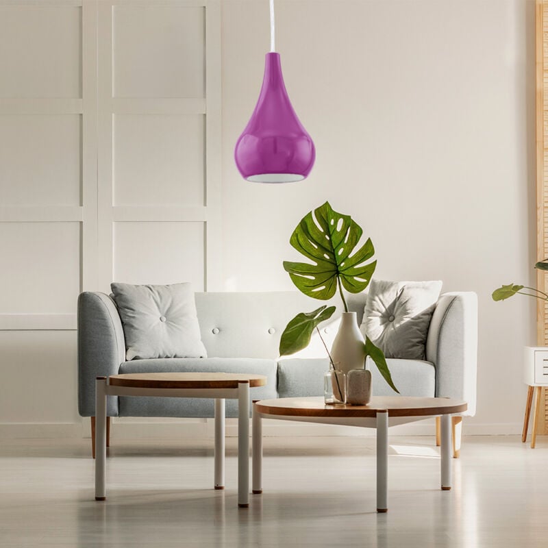 Eglo - Design Pendel Hänge Lampe Wohn Zimmer purple Decken Dielen Beleuchtung 92945