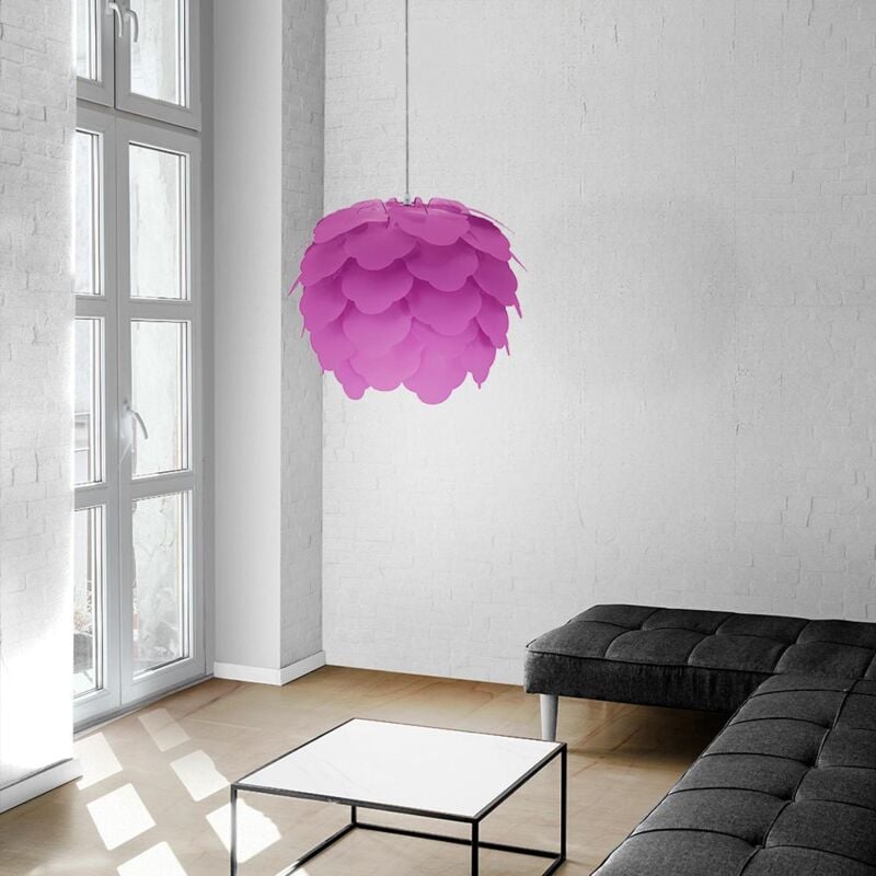 Eglo - Decken Hänge Lampe purple Wohn Ess Zimmer Beleuchtung Blätter Blüten Pendel Leuchte 92987