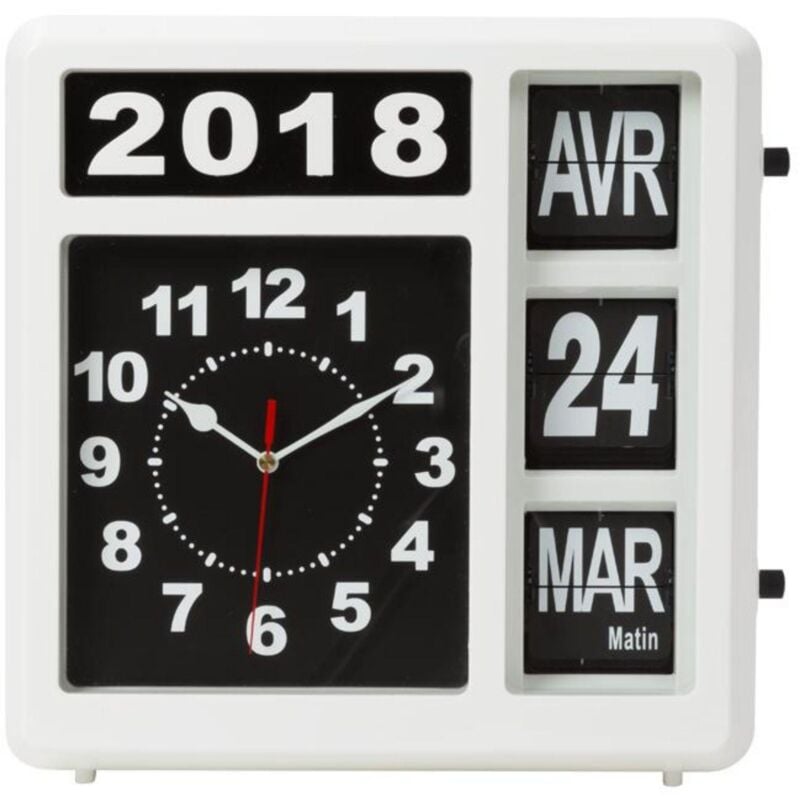 Wandklipp-uhr mit kalender - 31 x 31 cm - französische ausführung