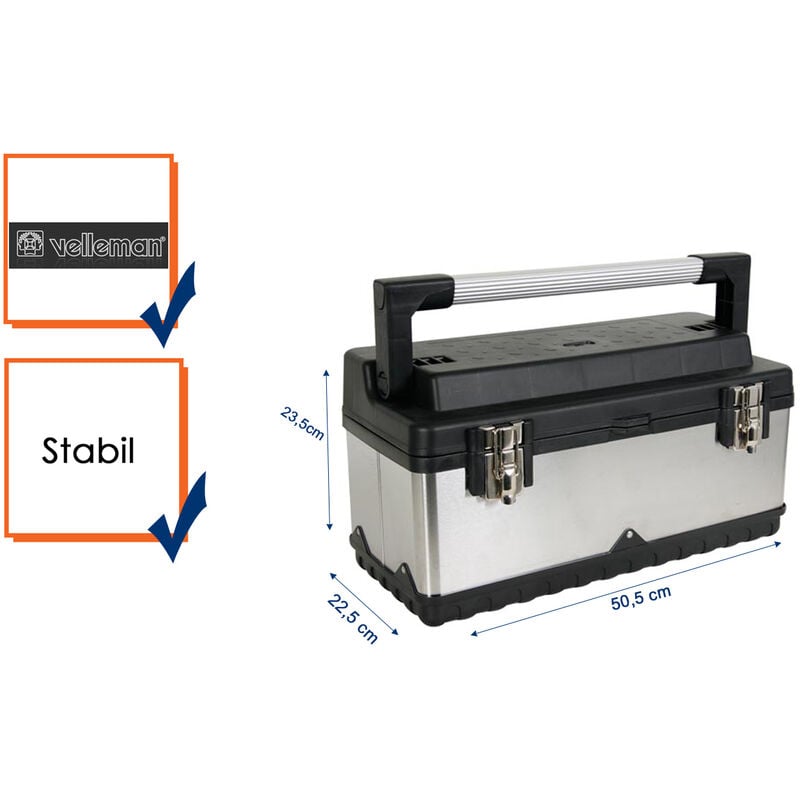Werkzeugkoffer Werkzeugkiste Werkzeugkasten 50,5 x 23,5 x 22,5 cm