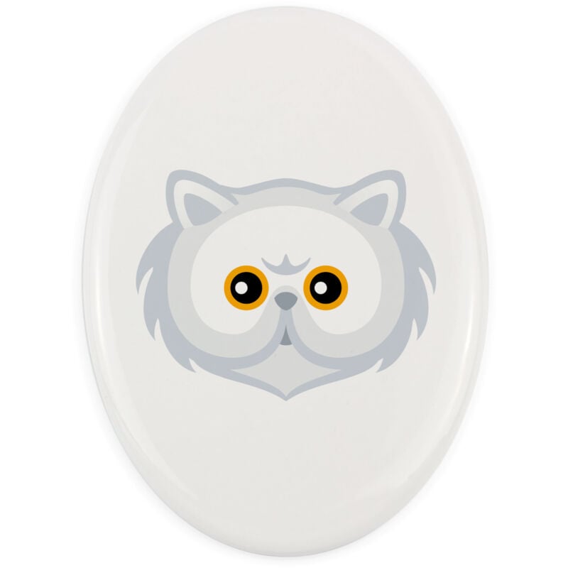 Perser - Keramik Grabsteinfliese mit Grafik und Inschrift von Art-Dog