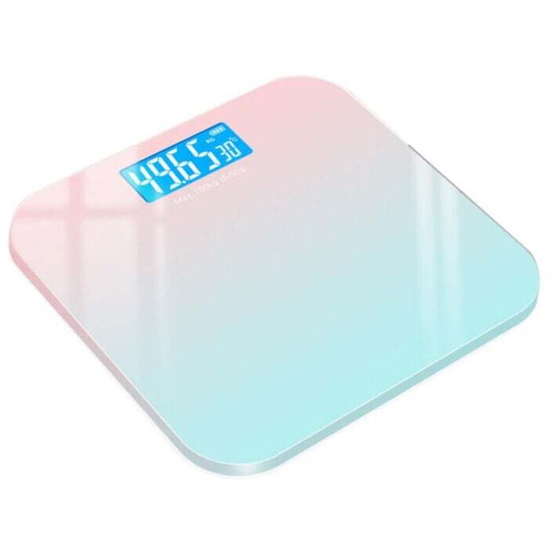 Personenwaage, LCD-Display, hohe Präzision mit hellem Display, hohe Genauigkeit bis 180 kg/400 lb, rutschfest, LED Aurora Powder
