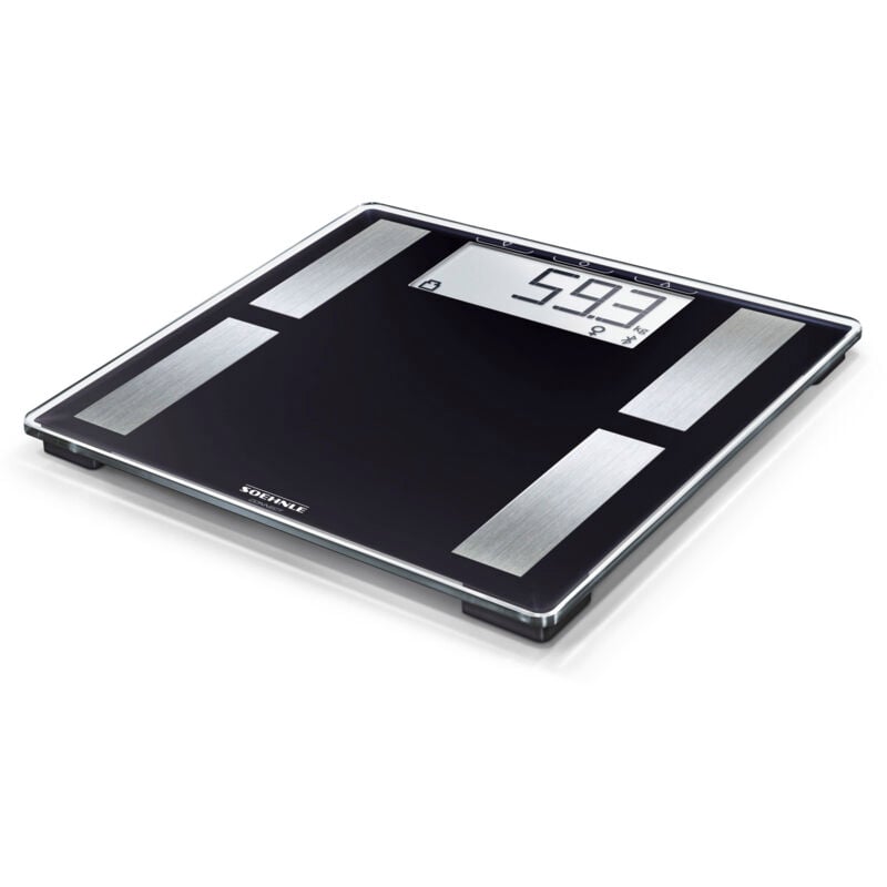 Shape Sense Connect 50 mit Bluetooth Personenwaage plus App, Waage für BIA-Premium-Körperanalyse, Körperfettwaage mit großem LCD-Display, schwarz