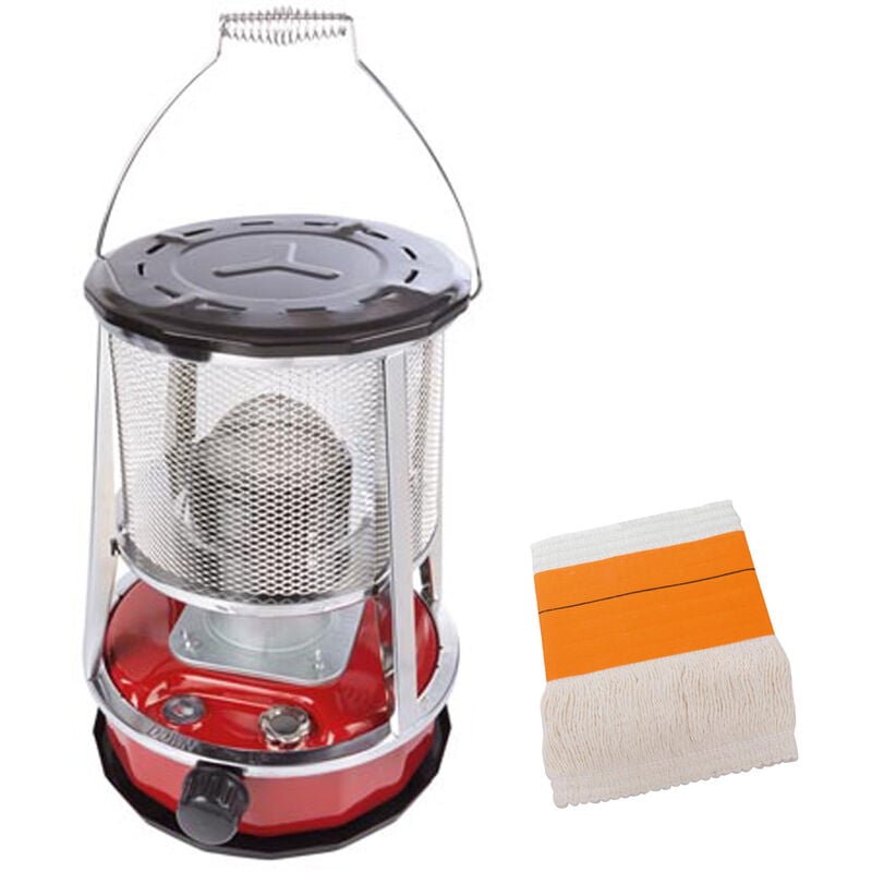 Petroleum Heizung mit Ersatzdocht, für bis zu 18m³, Tank 4,6L für bis zu 18h