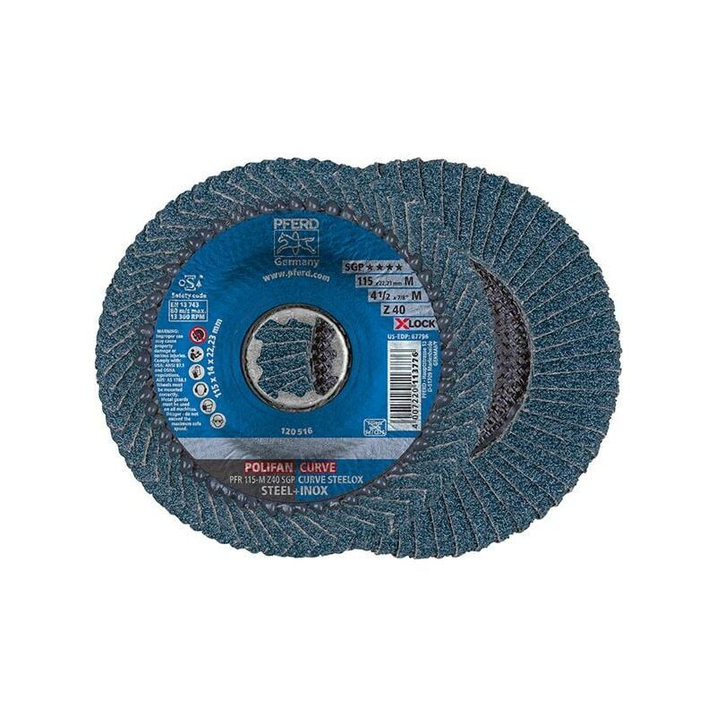 FP - Fächerschleifscheibe x-lock sgp-curve 125mm mittel K40 Pferd