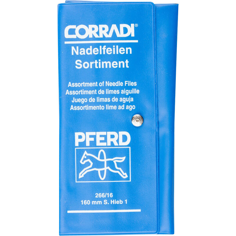12314082 CORRADI-Nadelfeilen-Set Schweizer Hieb 1 in PVC-Rolltasche Länge 160 mm 1 St. - Pferd