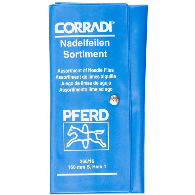 12314082 CORRADI-Nadelfeilen-Set Schweizer Hieb 1 in PVC-Rolltasche Länge 160 mm 1 St. - Pferd