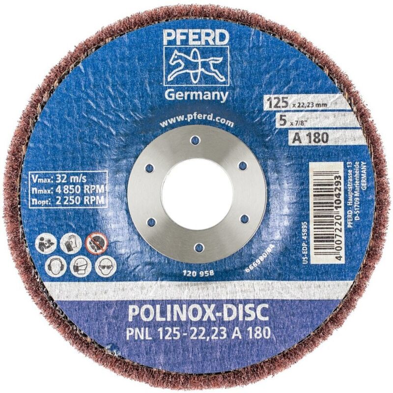 FP - Schleifdisc polinox 125x22,23mm a 180 Pferd