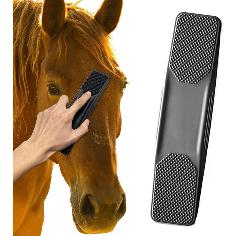 Pferdemassagebürste, Pferdepflegebürste, Bürsten für Pferde, Entfernt Haare, Schlamm, Schweiß und Schmutz, Geeignet für Pferde, Katzen, Hunde usw.