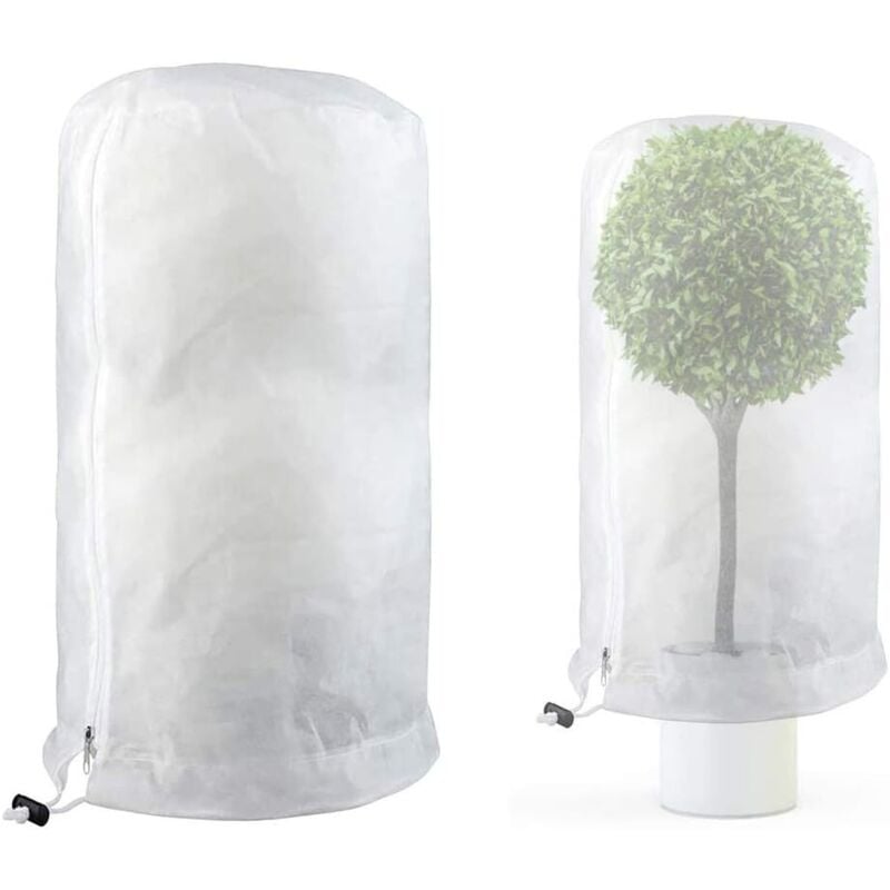 Pflanzenmulch Winterabdeckung, Winterschutz für Pflanzen, 140 x 200 cm, Winterzelt für Pflanzen, Atmungsaktiv, Reißfest, Wiederverwendbar,