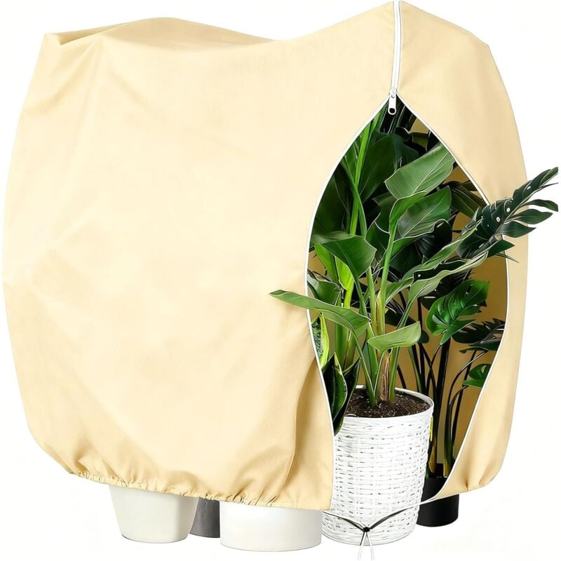 Pflanzenschutz Winter 1 Stück 200x240cm Winterschutz für Pflanzen Winterschutz für Kübelpflanzen mit Reißverschluss,Frostschutz Pflanzen für Palmen