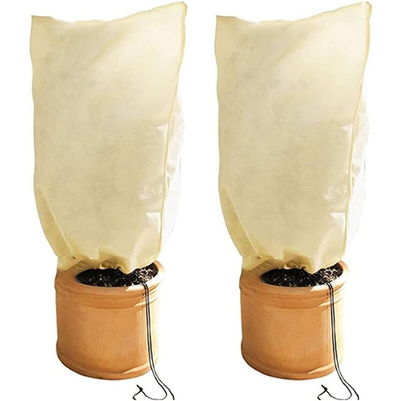 Memkey - Pflanzen-Winterabdeckung, 2 Stück Pflanzen-Winterabdeckung, Pflanzenabdeckung zum Frostschutz, um empfindliche Topfpflanzen vor Frost, Wind