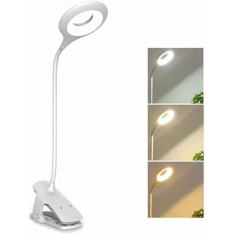 PH500 Weiß 1800MA Dimmen Toning Nacht Clip Lampe Lesen Lampe Augenschutz Smart Schreibtisch Lampe
