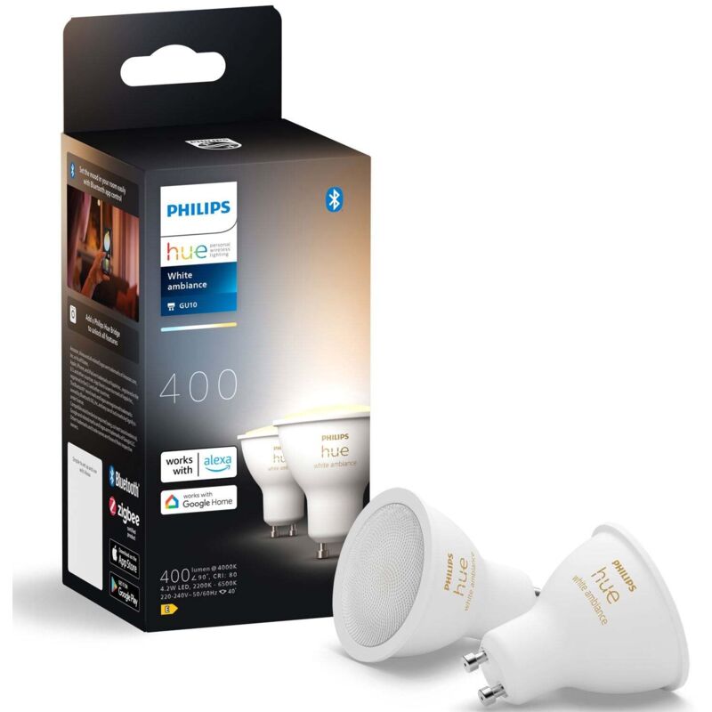 Hue Set GU10 bt 2er 5W 400lm White Ambiance - Philips