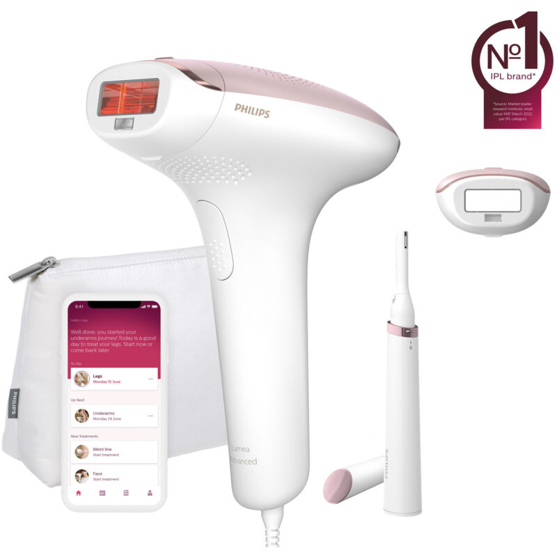 Philips Lumea Advanced BRI920/00 Leichter Haarentferner Lichtimpulstechnologie (IPL) Pink, Weiß
