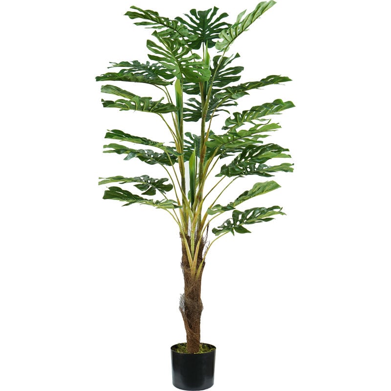 King Home MONSTER Pflanze H. 120 cm 24 LEAVES komplett mit Moostopf