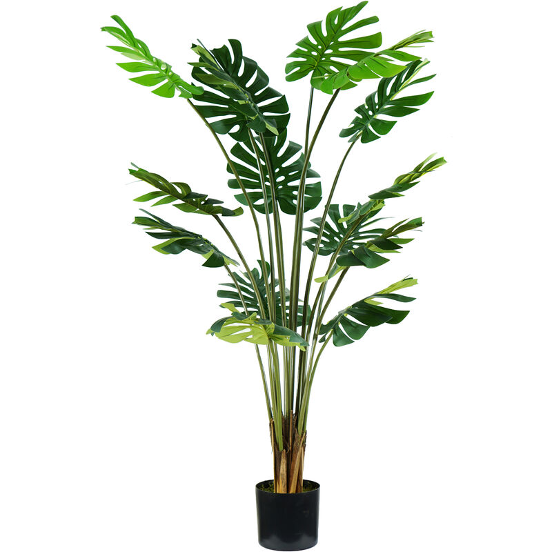 King Home Pflanze MONSTER H. 170 cm 16 LEAVES komplett mit Moostopf