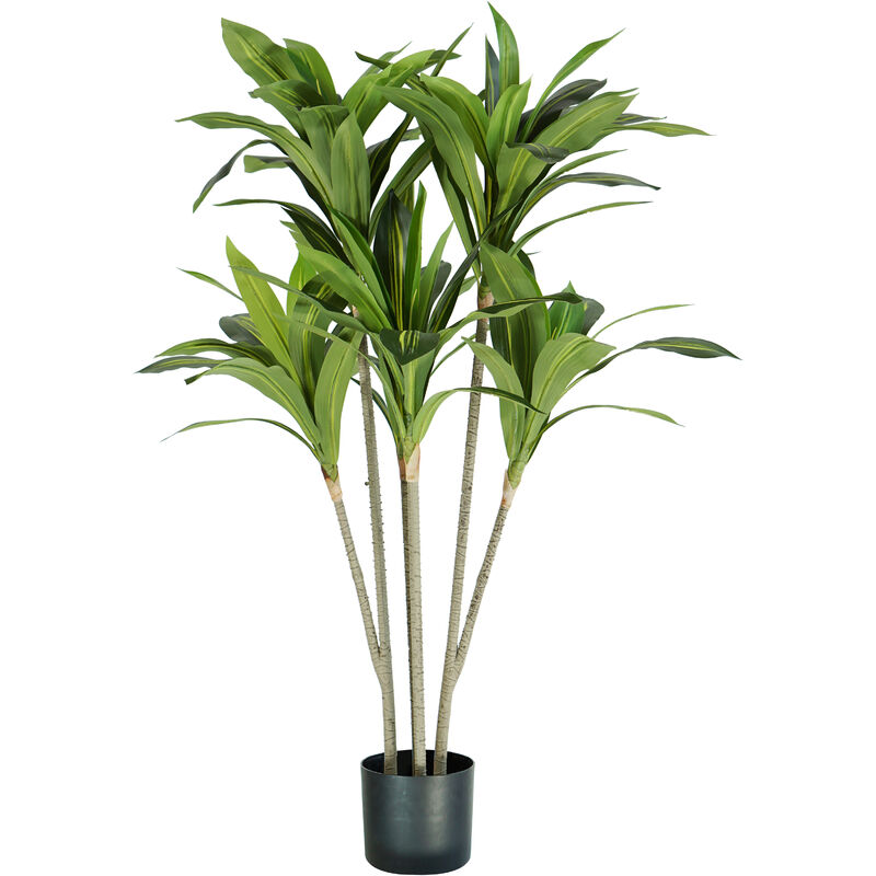 King Home Pflanze DRACAENA H. 130 cm 88 LEAVES komplett mit Moostopf