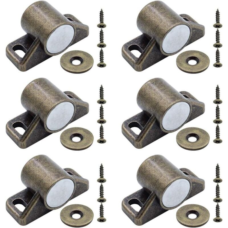 ZVD - Pieces Closet Door Magnet - Magnetic Door Latches - with 6 Washers and 18 Screws - Magnetic Door Closer for Kitchen Cabinet Closet Wardrobe