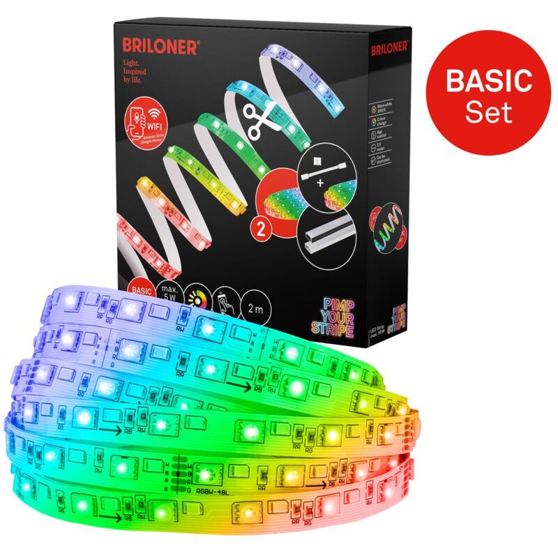 Pimp Your Stripe Starterset led Strip 2m, WiFi, rgb+w